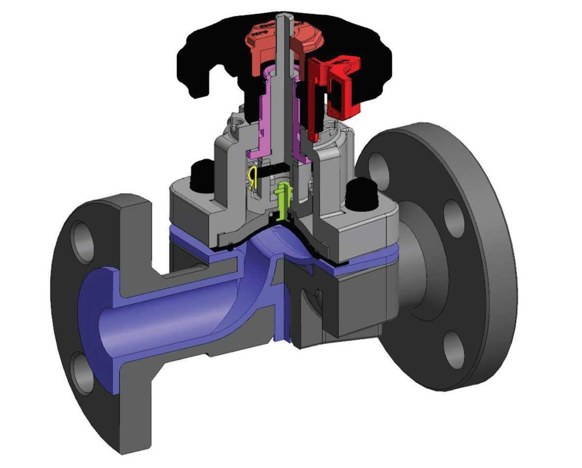 ダイヤフラムバルブ構造図