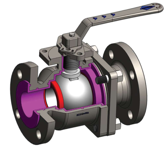 ボールバルブ構造図